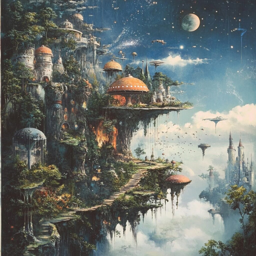 Over the fields. . . We go!